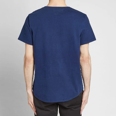 Shop Fdmtl Circle Sashiko Tee In Blue