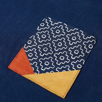 Shop Fdmtl Indigo Origami Tee In Blue