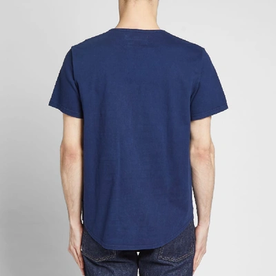 Shop Fdmtl Indigo Origami Tee In Blue