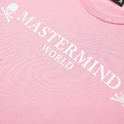 Shop Mastermind Japan Mastermind World Printed Skull Tee In Pink