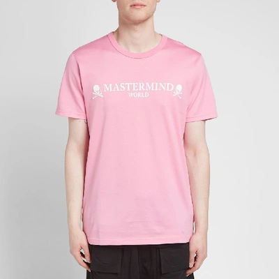 Shop Mastermind Japan Mastermind World Printed Skull Tee In Pink