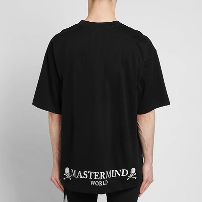 Shop Mastermind Japan Mastermind World Embroidered Skull Tee In Black