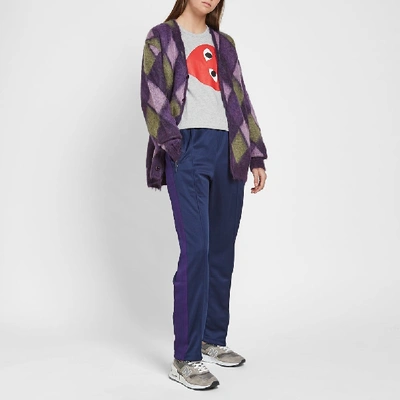 Shop Comme Des Garçons Play Comme Des Garcons Play Women's Long Sleeve Rotate Heart Tee In Grey