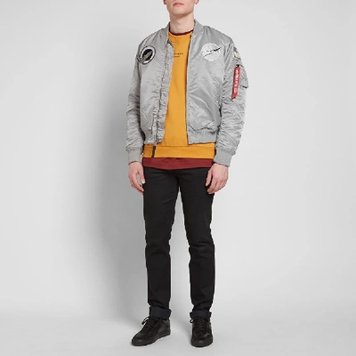 Shop Alpha Industries Ma-1 Vf Nasa Jacket In Grey