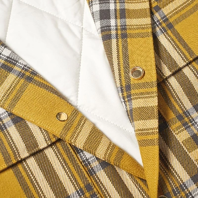 Shop Fear Of God Plaid Shirt Jacket In Yellow