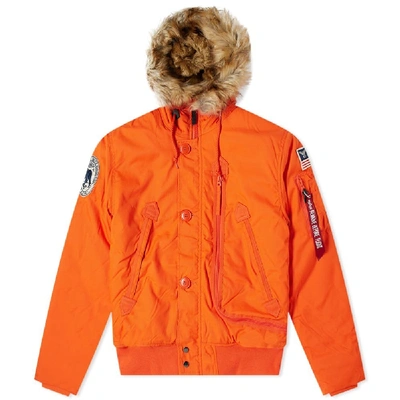 Shop Alpha Industries Ma-1 Polar Jacket Sv In Orange