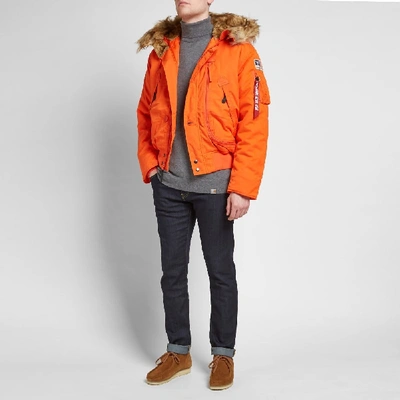 Shop Alpha Industries Ma-1 Polar Jacket Sv In Orange