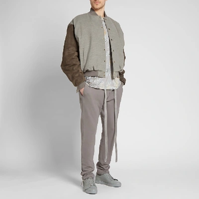 Shop Fear Of God 6th Collection Varsity Jacket In Grey