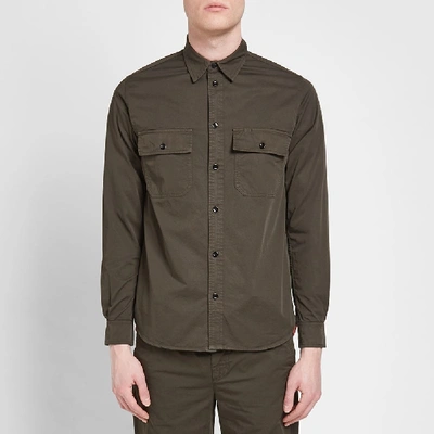 Shop Norse Projects Villads Twill Shirt In Green