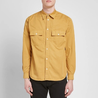 Shop Norse Projects Villads Twill Shirt In Yellow