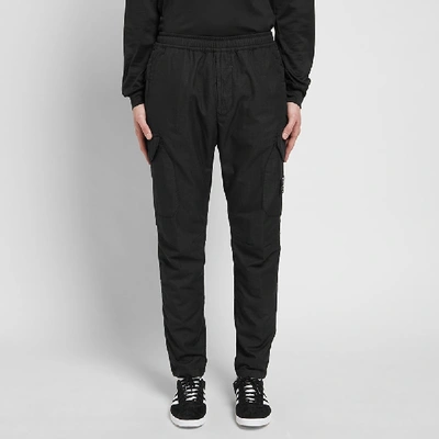 Shop Stone Island Reflective Weave Cargo Pant In Black