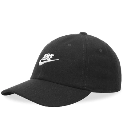 Shop Nike Flannel Logo Cap In Black