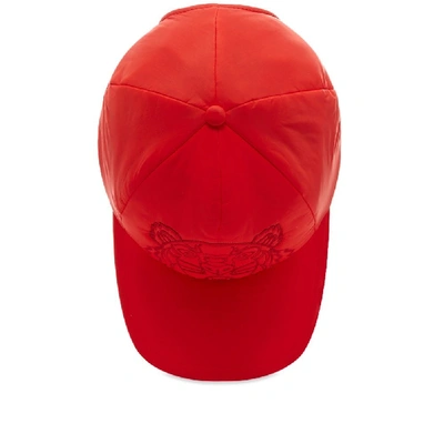 Shop Kenzo Nylon Embroidered Cap In Red