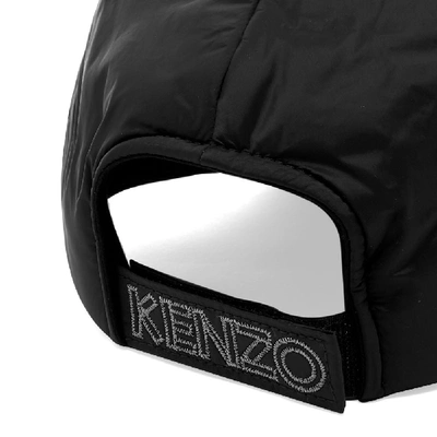 Shop Kenzo Nylon Embroidered Cap In Black