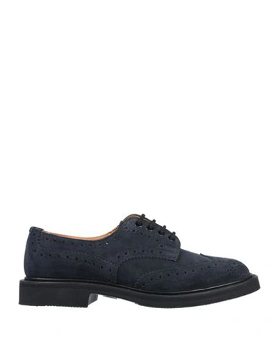 Shop Tricker's Lace-up Shoes In Dark Blue