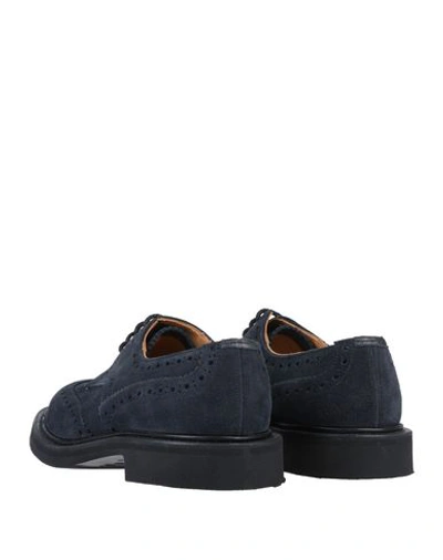 Shop Tricker's Lace-up Shoes In Dark Blue