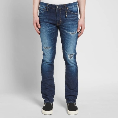 Shop Fdmtl Skinny Fit Cs53 Denim Jean In Blue