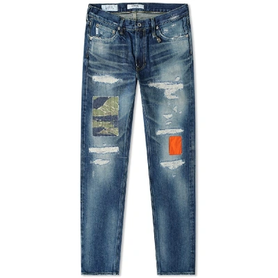 Shop Fdmtl Slim Fit Straight Cs60 Denim Jean In Blue