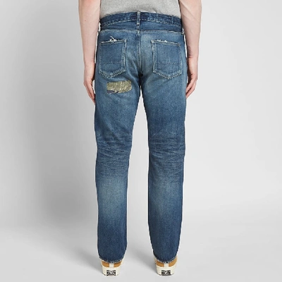 Shop Fdmtl Slim Fit Straight Cs60 Denim Jean In Blue