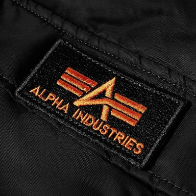 Shop Alpha Industries Hooded Popover Anorak In Black