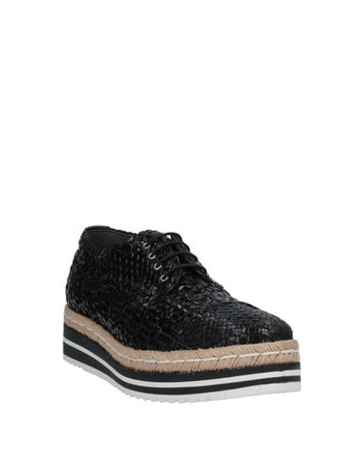 Shop Pons Quintana Lace-up Shoes In Black