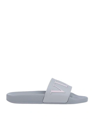 Shop Valentino Sandals In Light Grey
