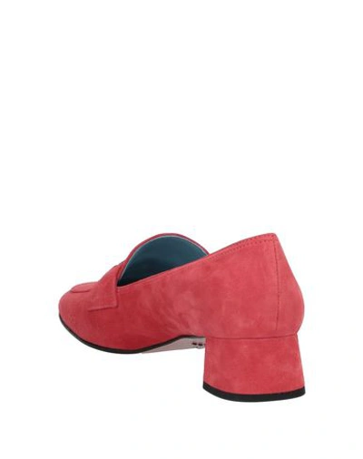 Shop Prada Loafers In Coral