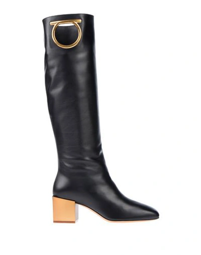 Shop Ferragamo Woman Boot Black Size 4.5 Calfskin