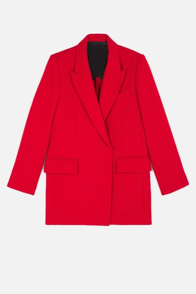 Shop Ami Alexandre Mattiussi Buttonless Jacket In Red