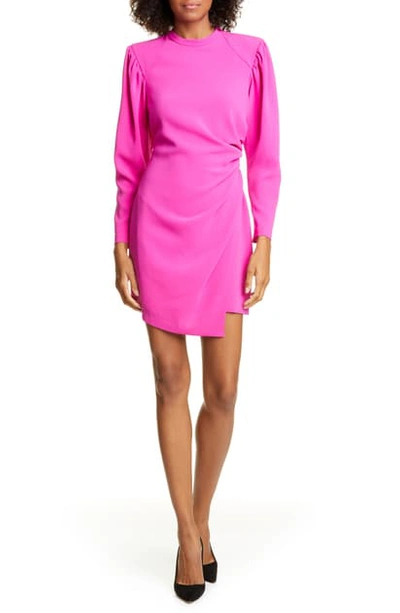 Shop A.l.c Jane Long Leg Of Mutton Sleeve Minidress In Shocking Pink