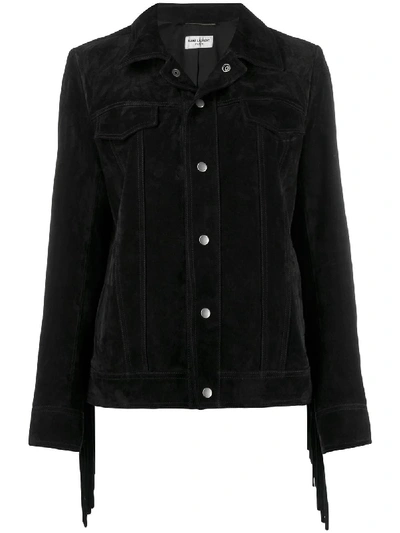 Shop Saint Laurent Black Outerwear Jacket
