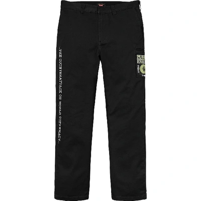 Pre-owned Supreme Undercover/public Enemy Work Pant Black | ModeSens