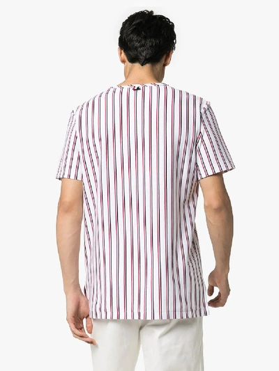 Shop Thom Browne Tricolor Repp Stripe Jersey Tee In White