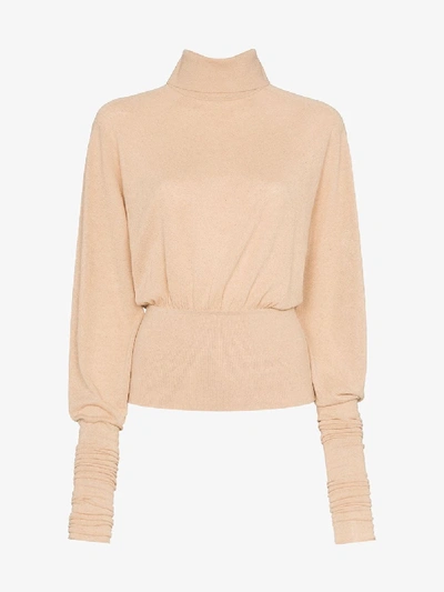 Shop Lemaire Voluminous Sleeve Sweater In Neutrals