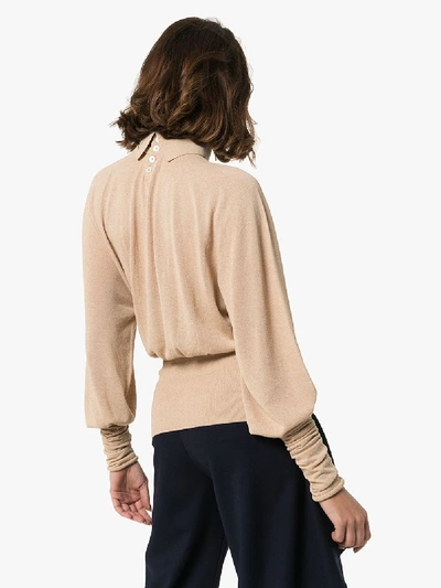 Shop Lemaire Voluminous Sleeve Sweater In Neutrals