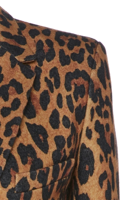 Shop Paco Rabanne Leopard-print Wool Blazer In Animal