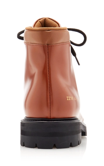 Shop Common Projects Leather Ankle Boots In Brown