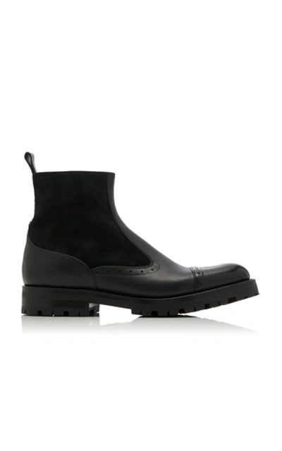 Shop Bally Geber Leather Ankle Boots In Black