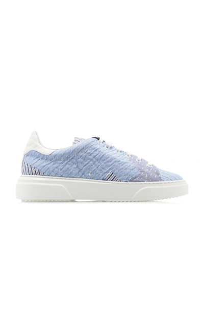 Shop By Walid Patchwork-effect Canvas And Leather Sneakers In Multi