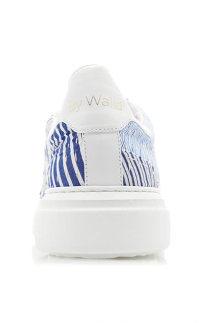 Shop By Walid Patchwork-effect Canvas And Leather Sneakers In Multi