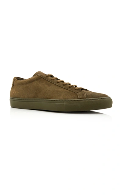 Shop Common Projects Original Achilles Suede Sneakers In Green