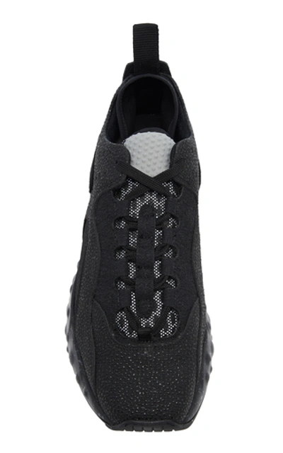 Shop Acne Studios Rockaway Textured-canvas And Rubber Sneakers In Black