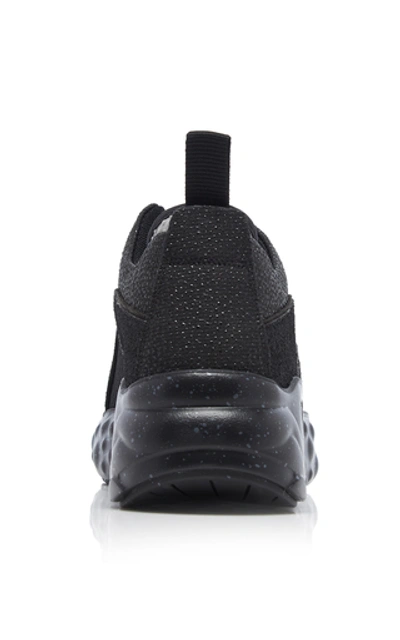 Shop Acne Studios Rockaway Textured-canvas And Rubber Sneakers In Black