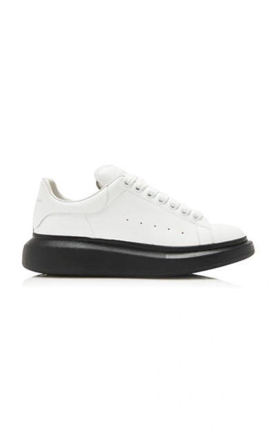 Shop Alexander Mcqueen Two-tone Leather Sneakers In White