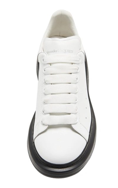 Shop Alexander Mcqueen Two-tone Leather Sneakers In White