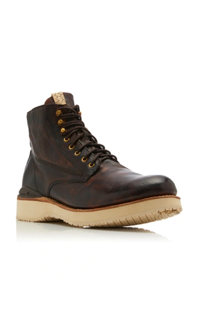 Shop Visvim Virgil Leather Boots In Brown
