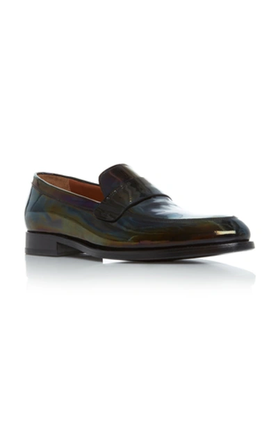Shop Givenchy Patent Leather Loafers In Black