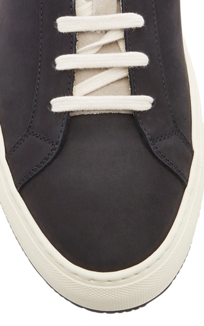 Shop Common Projects Retro Low Nubuck, Leather And Suede Sneakers In Black