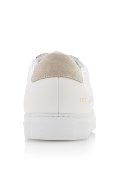 Shop Common Projects Bball Two-tone Leather Sneakers In White