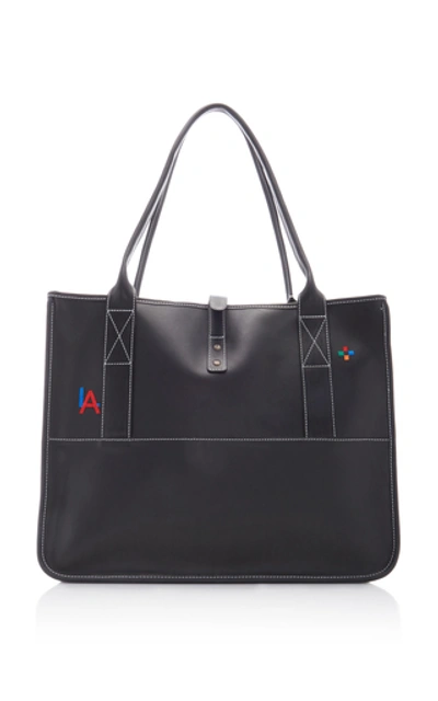 Shop Nick Fouquet Bungalow Embroidered Leather Tote In Black